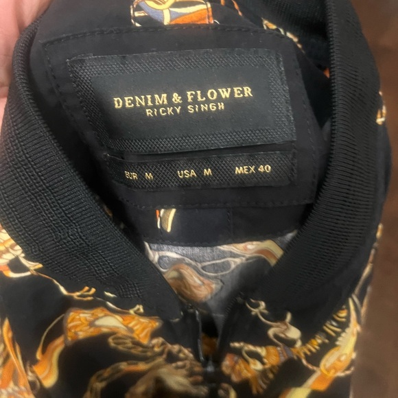 Versace Inspired Black and Gold Chain Print Jacket - Picture 6 of 6